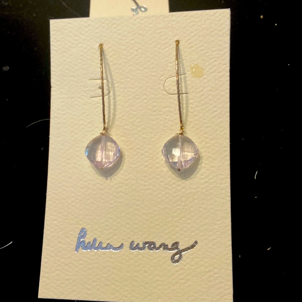 NWT Helen Wang lilac amethyst earrings